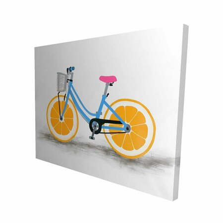 FONDO 16 x 20 in. Orange Wheel Bike-Print on Canvas FO2789130